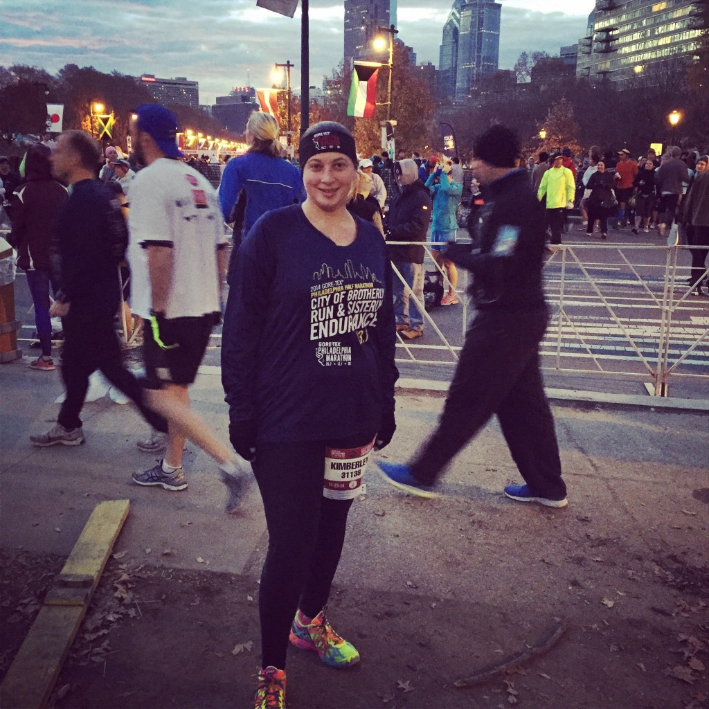 Right before the Philly half marathon in 2014